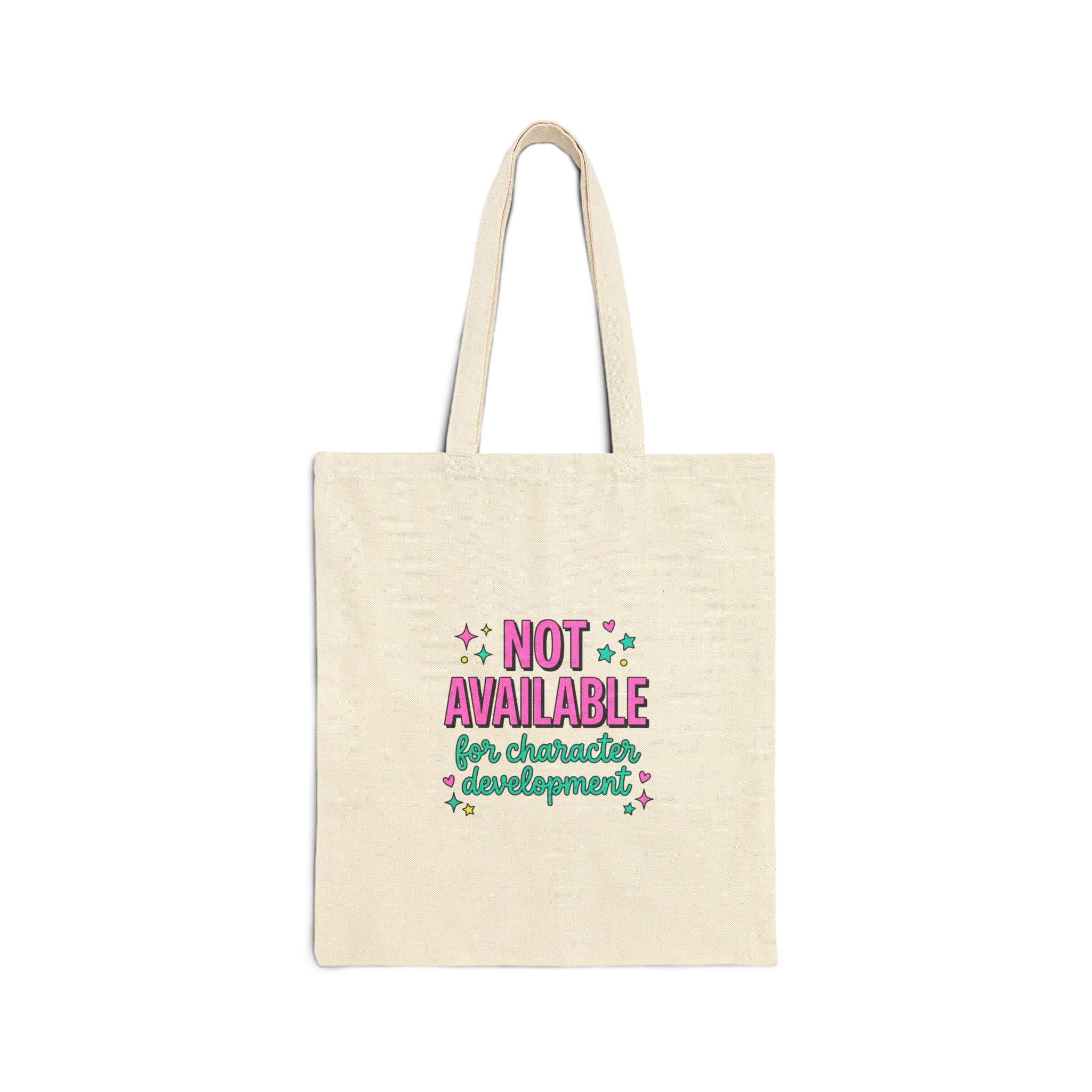 Not Available for Character Development Tote | Gen Z sassy, pastel snark